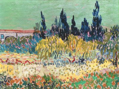 El jardín en Arles, detalle de los cipreses, 1888 (detalle) de Vincent van Gogh